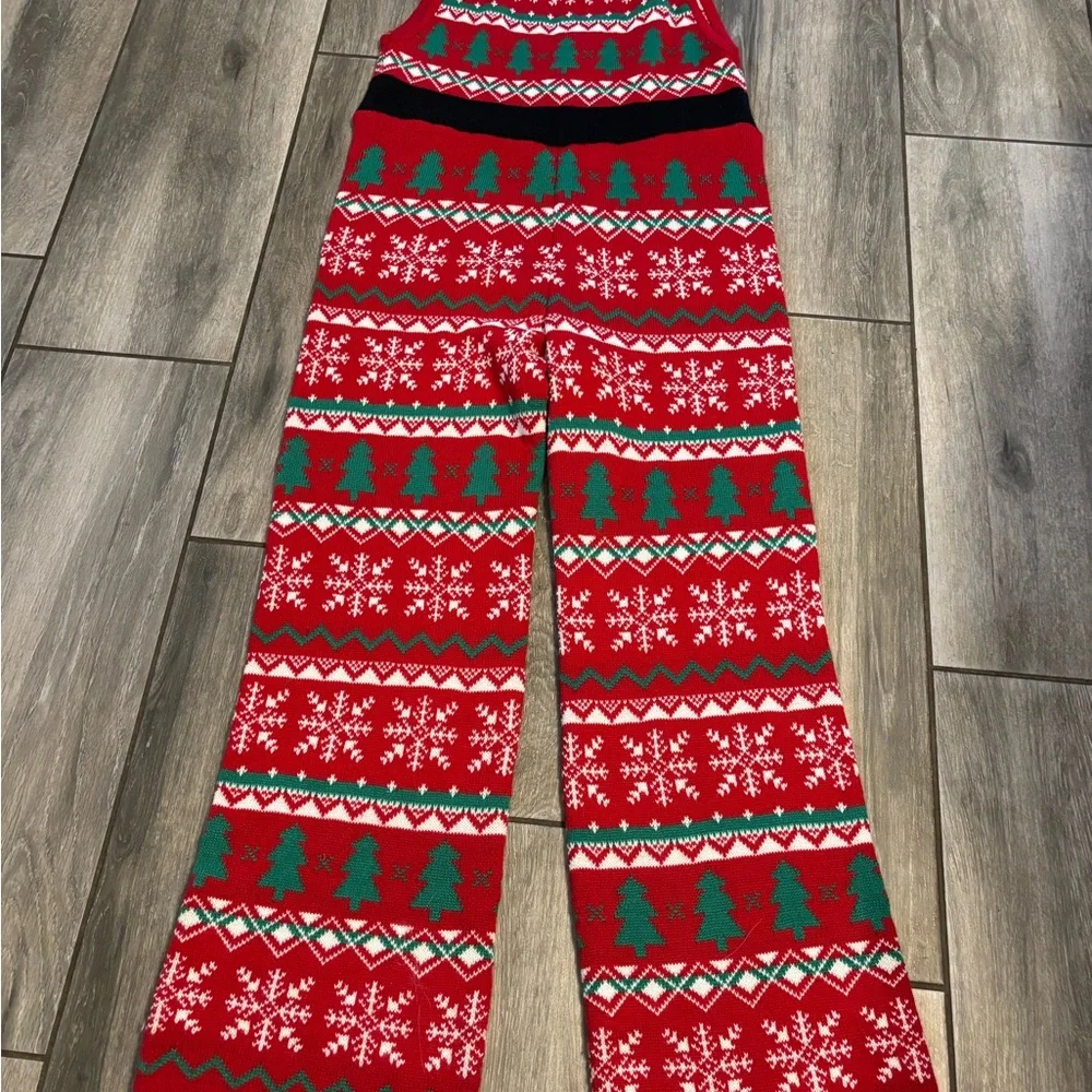 United States Sweaters Red and Green Holiday Jumpsuit - Picture 5 of 5